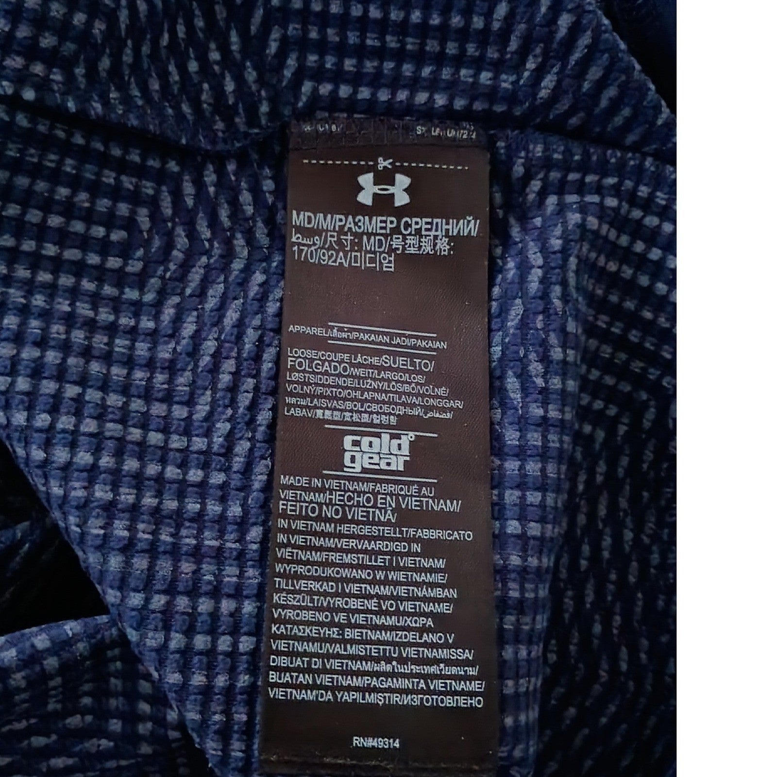 UNDER ARMOUR Taft Univ. Quarter Zip Pullover Sweatshirt Navy Blue M