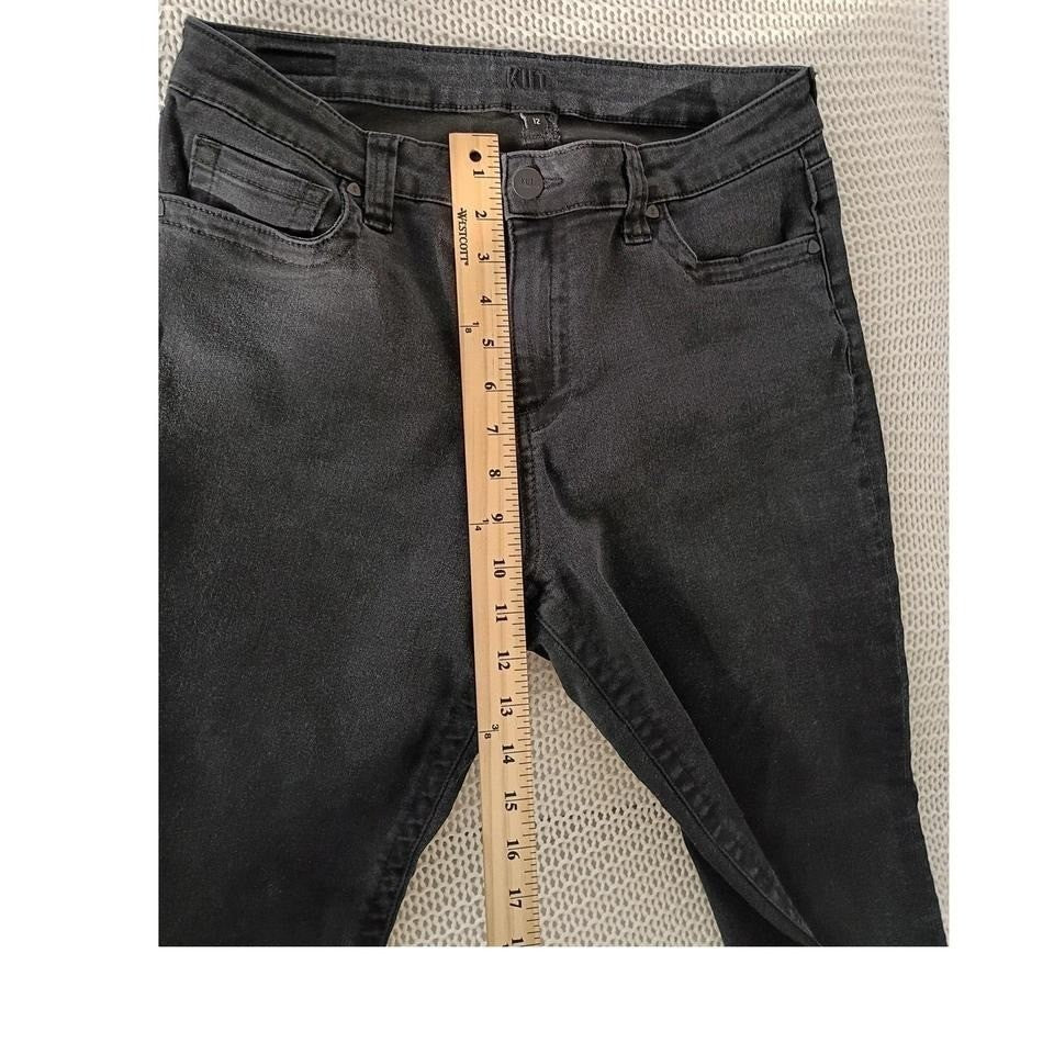 Kut From The Kloth Dark Wash Straight Leg Jeans Women Size 12 Stretch Denim