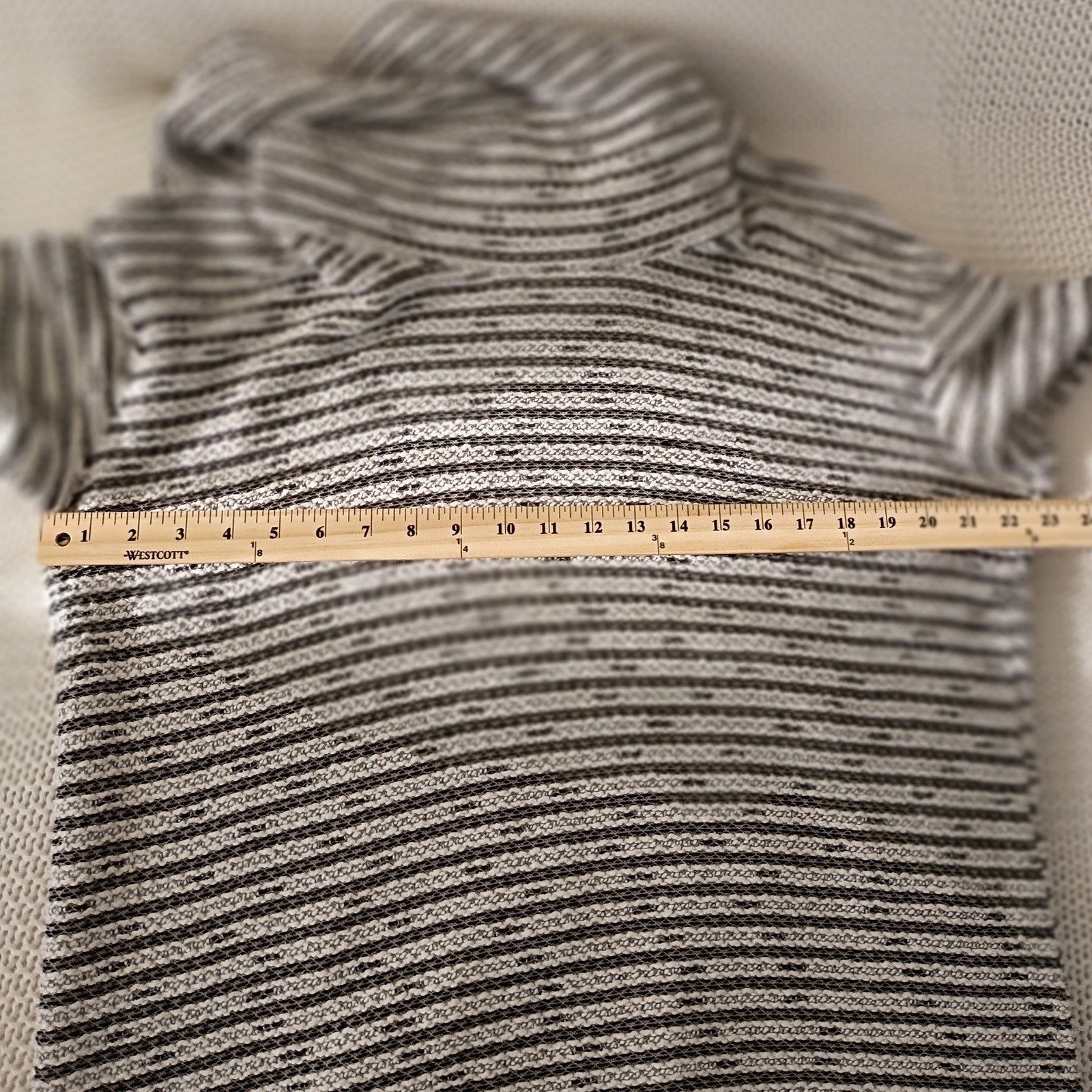 Merona Striped Coastal Preppy Striped Cowl Neck Sweater Cotton Blend XL