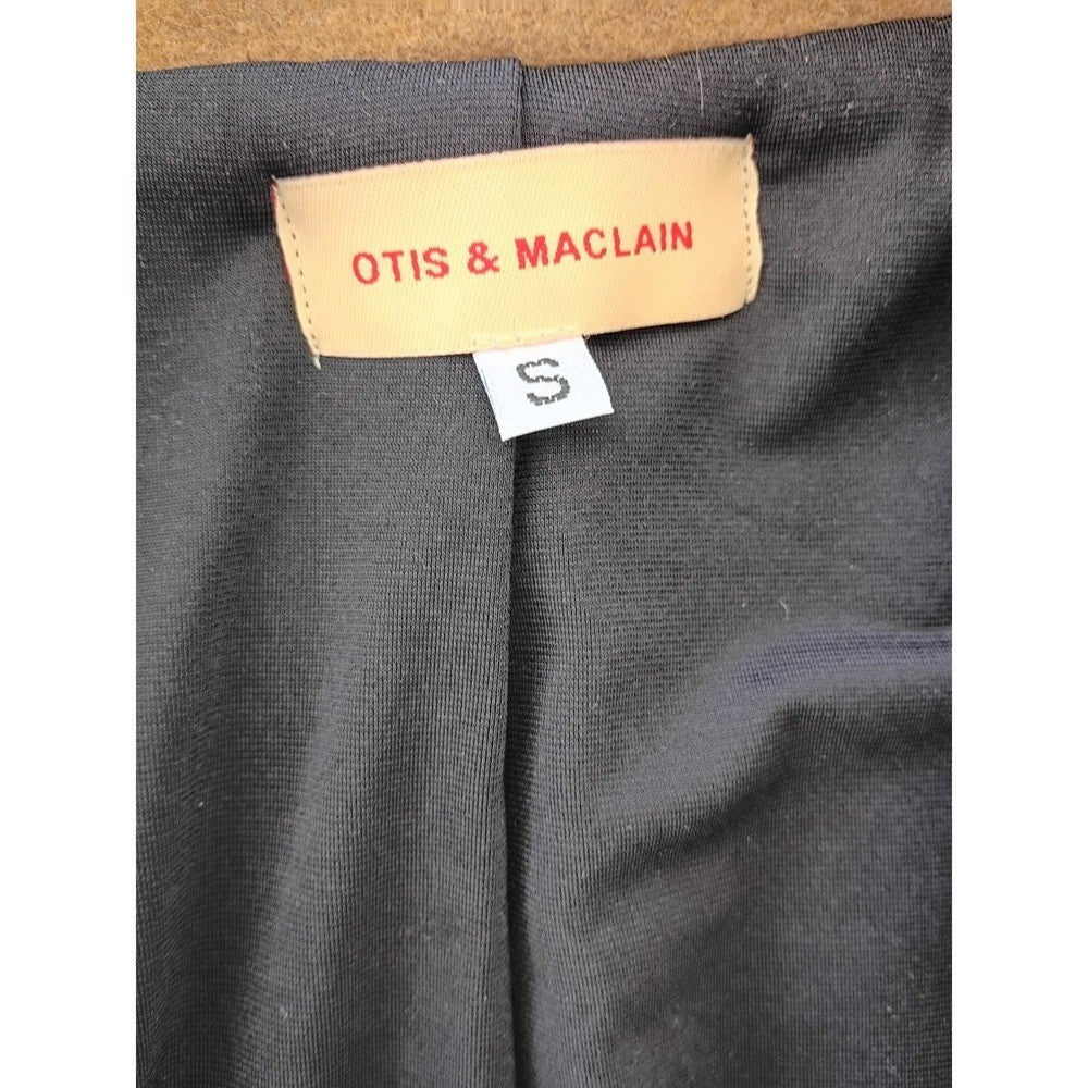 Otis & Maclain Wool Blend Moto Jacket Camel Brown Mixed Media USA S