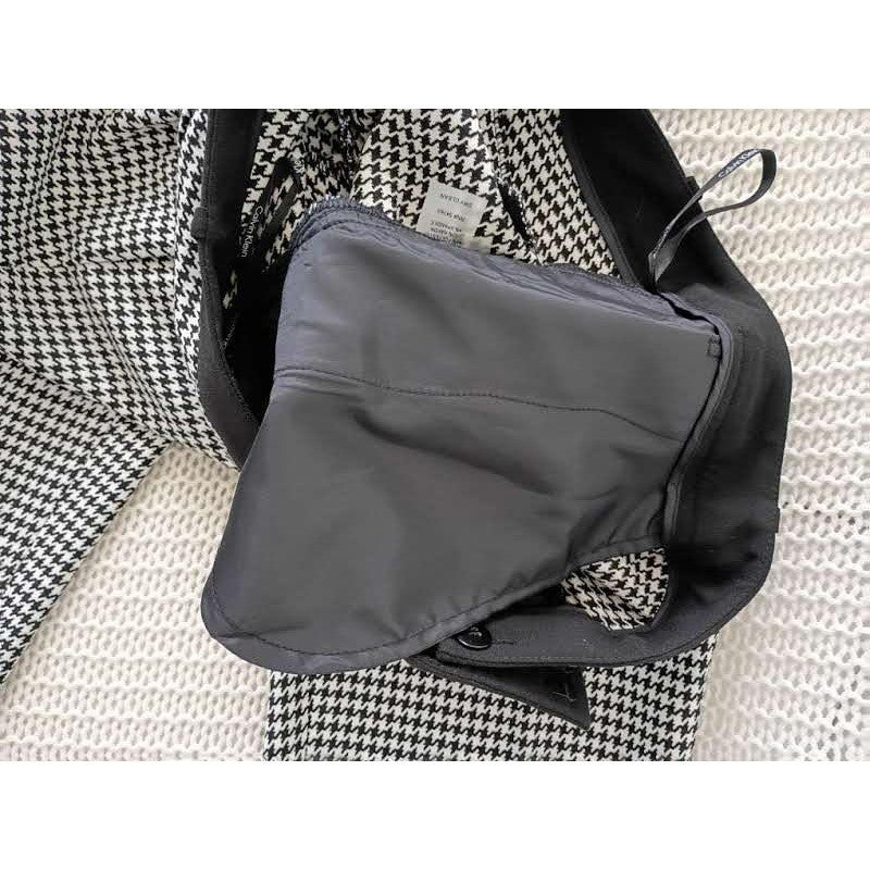 Calvin Klein Houndstooth Pants Black White Slim Fit 4 W30 x 28.5 Dress Trousser