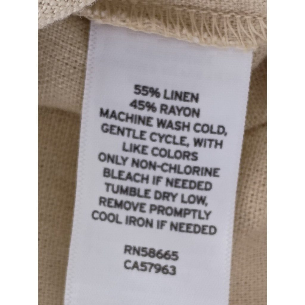 Melrose and Market Tan Linen Blend Blazer Coastal Chic Fits S/M Lagenlook
