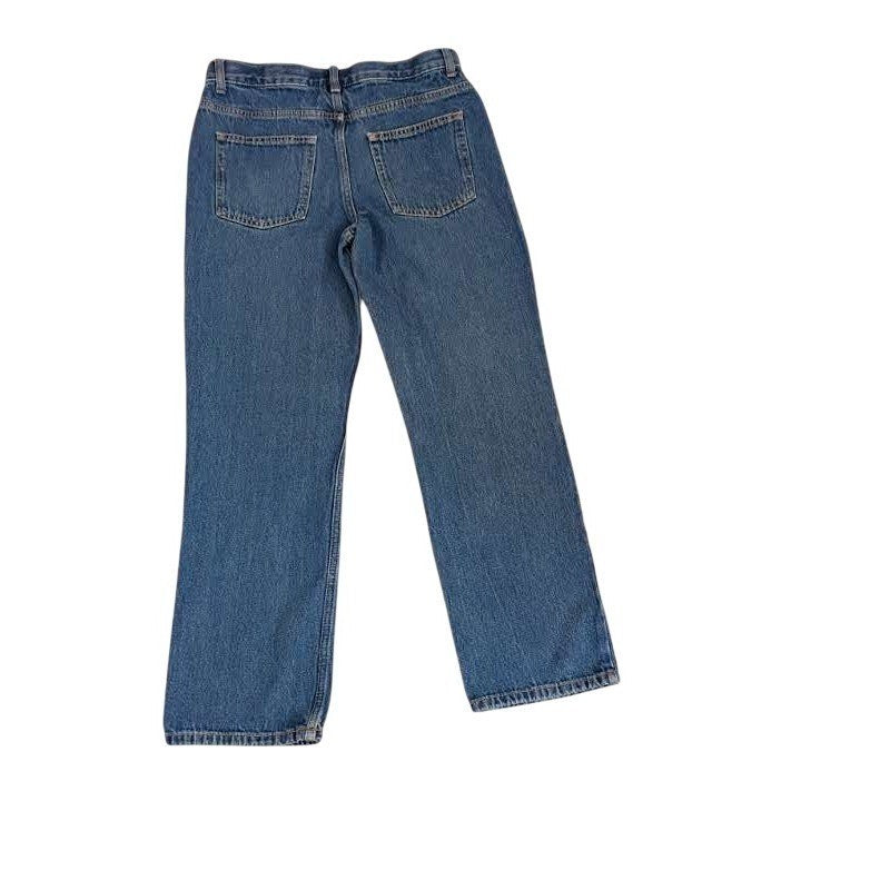 Cat & Jack Relaxed Straight Jeans Medium Wash Denim Girls 16 Fits W24-25