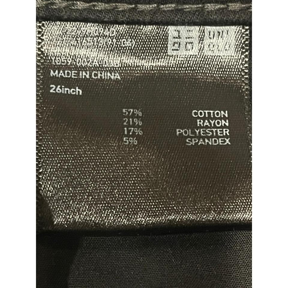 Uniqlo Jeans Womens Black Skinny Tapered High Rise Ultra Stretch Pants 26