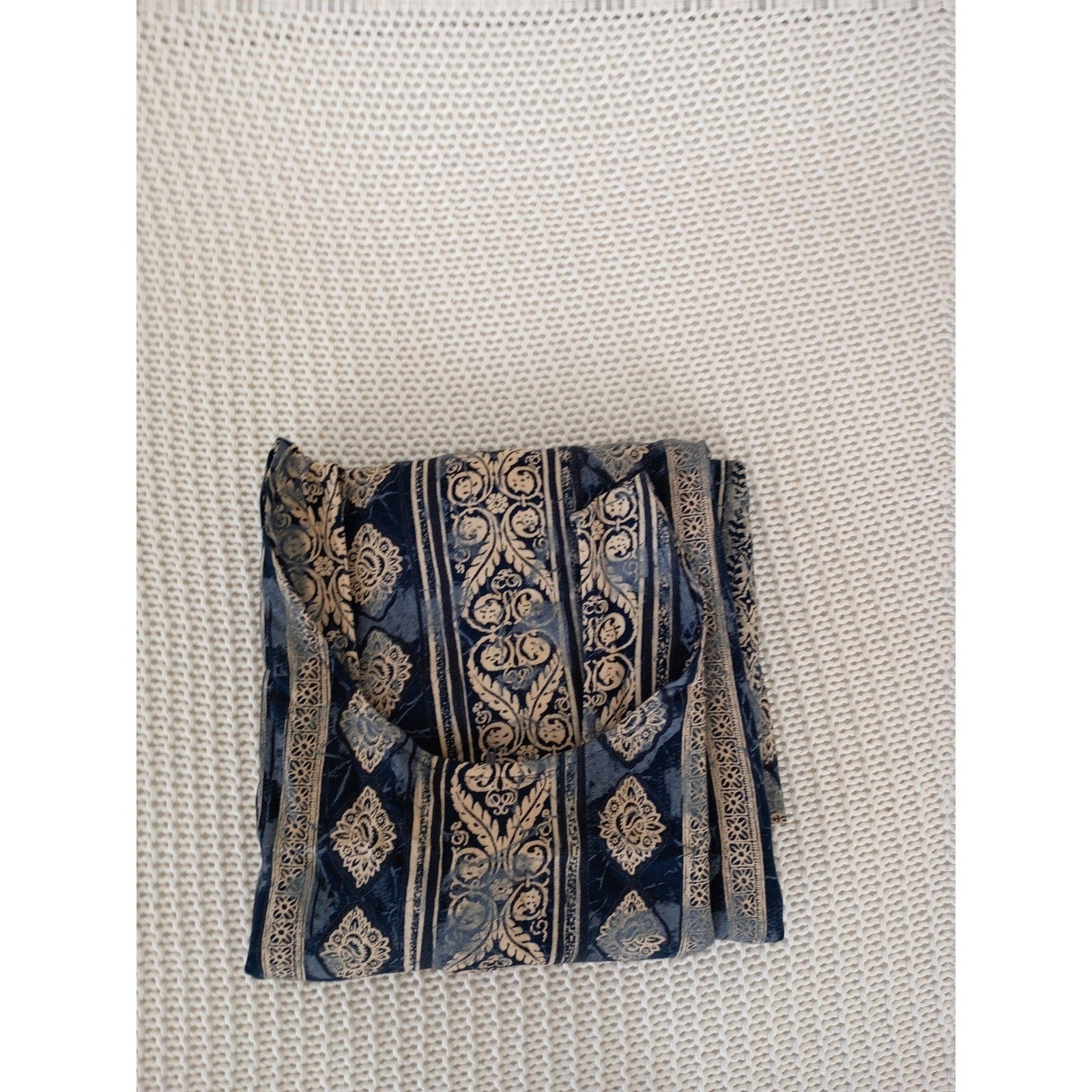 Marks & Spencer Vintage Maxi Dress Blue Paisley Boho Effortless Sleeveless M