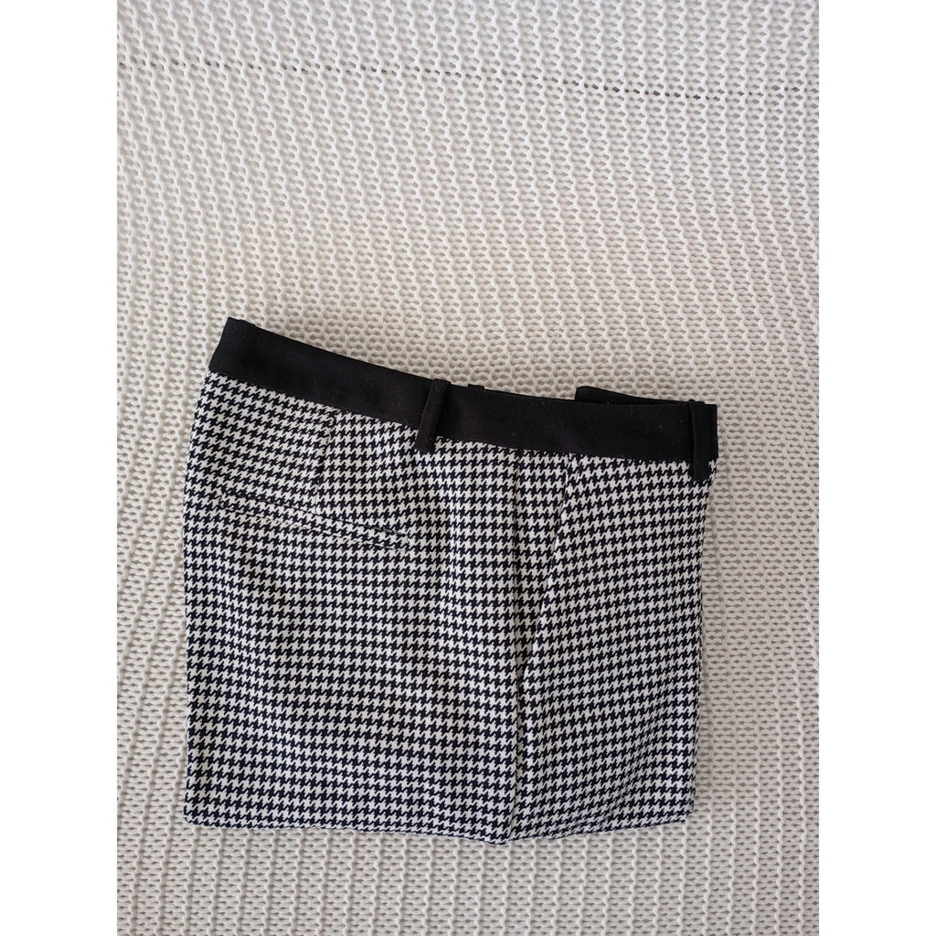 Calvin Klein Houndstooth Pants Black White Slim Fit 4 W30 x 28.5 Dress Trousser