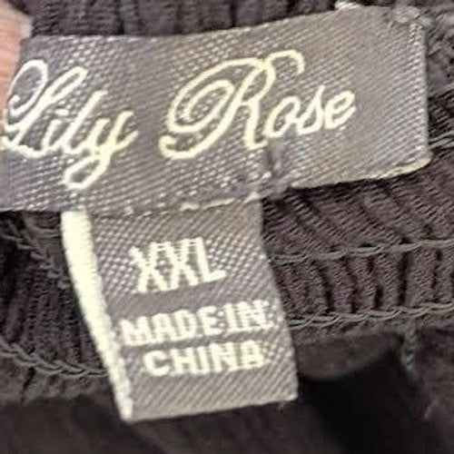 Lily Rose XL Black Wide Leg Jumpsuit Sweetheart Tie Front Smocked Coquette Curve