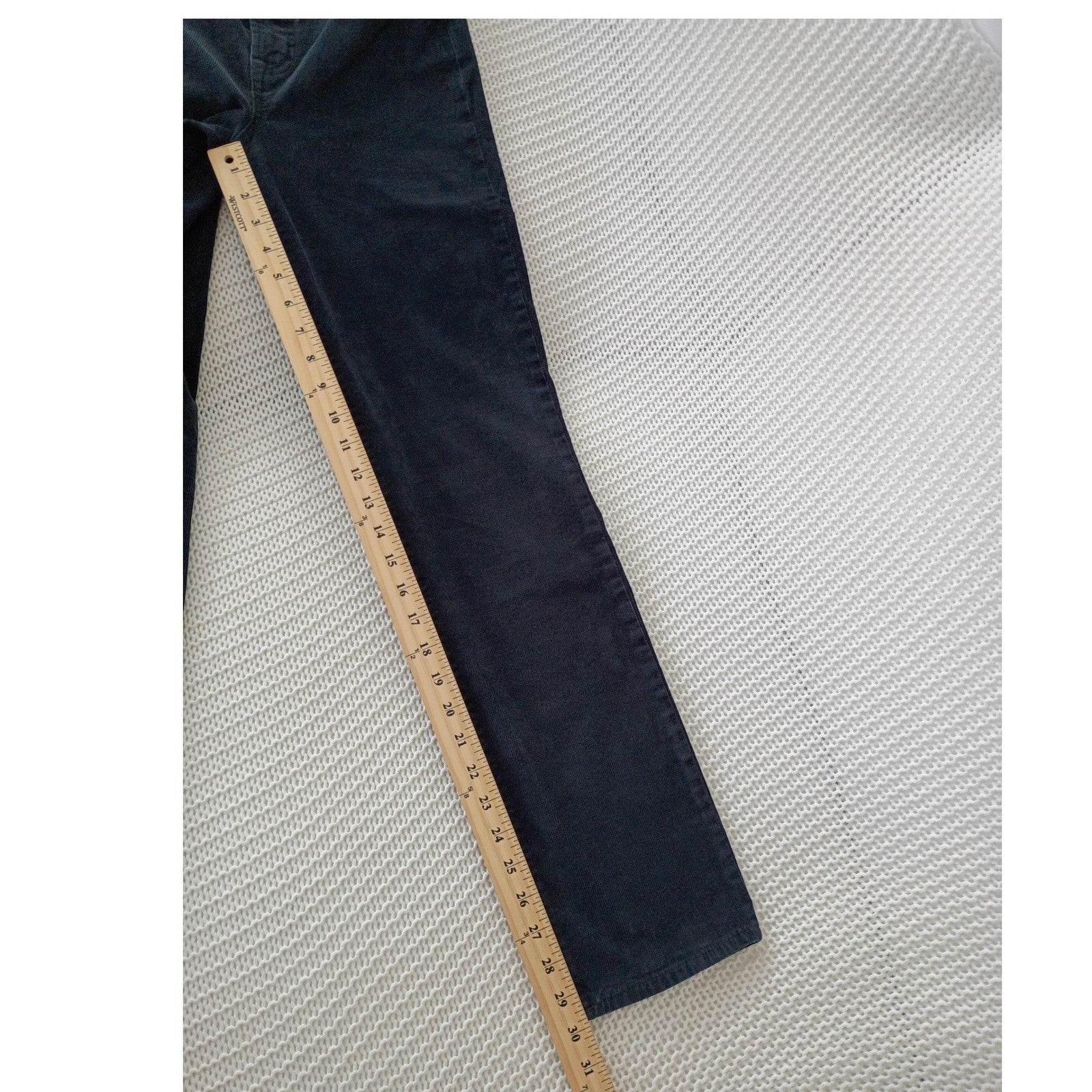 J.Crew Re-Imagined Navy Corduroy Slim Straight Pants 26Tx30 Tall Girl Fit NWOT
