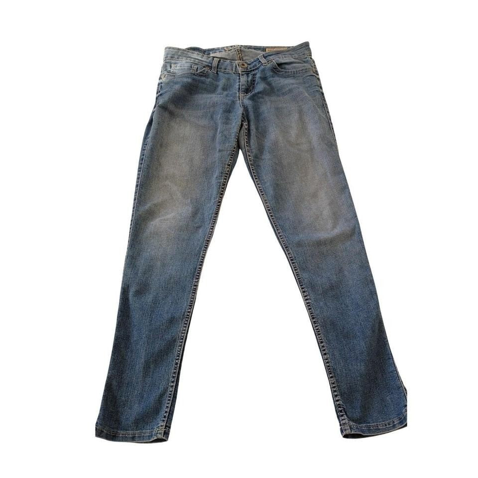 GUESS Power Ultra Skinny Jeans Women 29 Blue Wash Distressed Stretch Denim