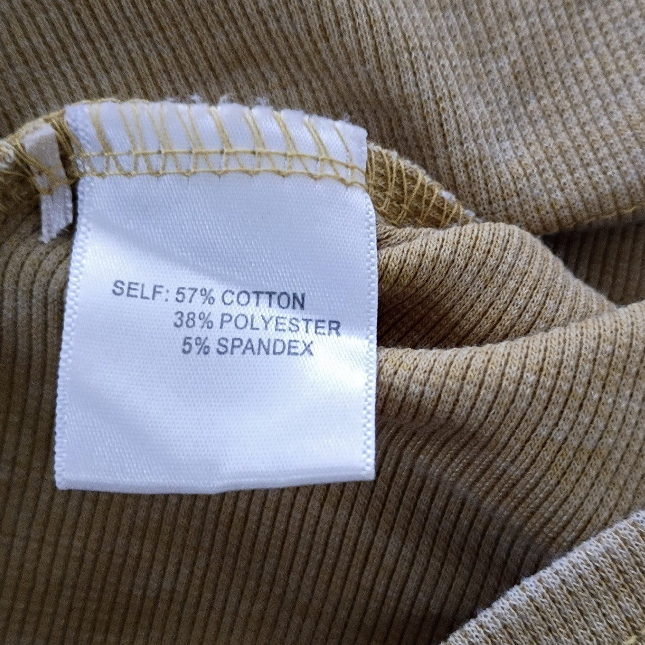 Jane + Delancey Mustard Ribbed Cotton Blend Polo Shirt M Classic Collar