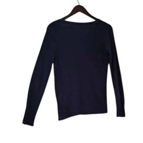 MERONA 100% Cotton Black Long Sleeve V-Neck T-Shirt M Ultimate Supreme Cotton