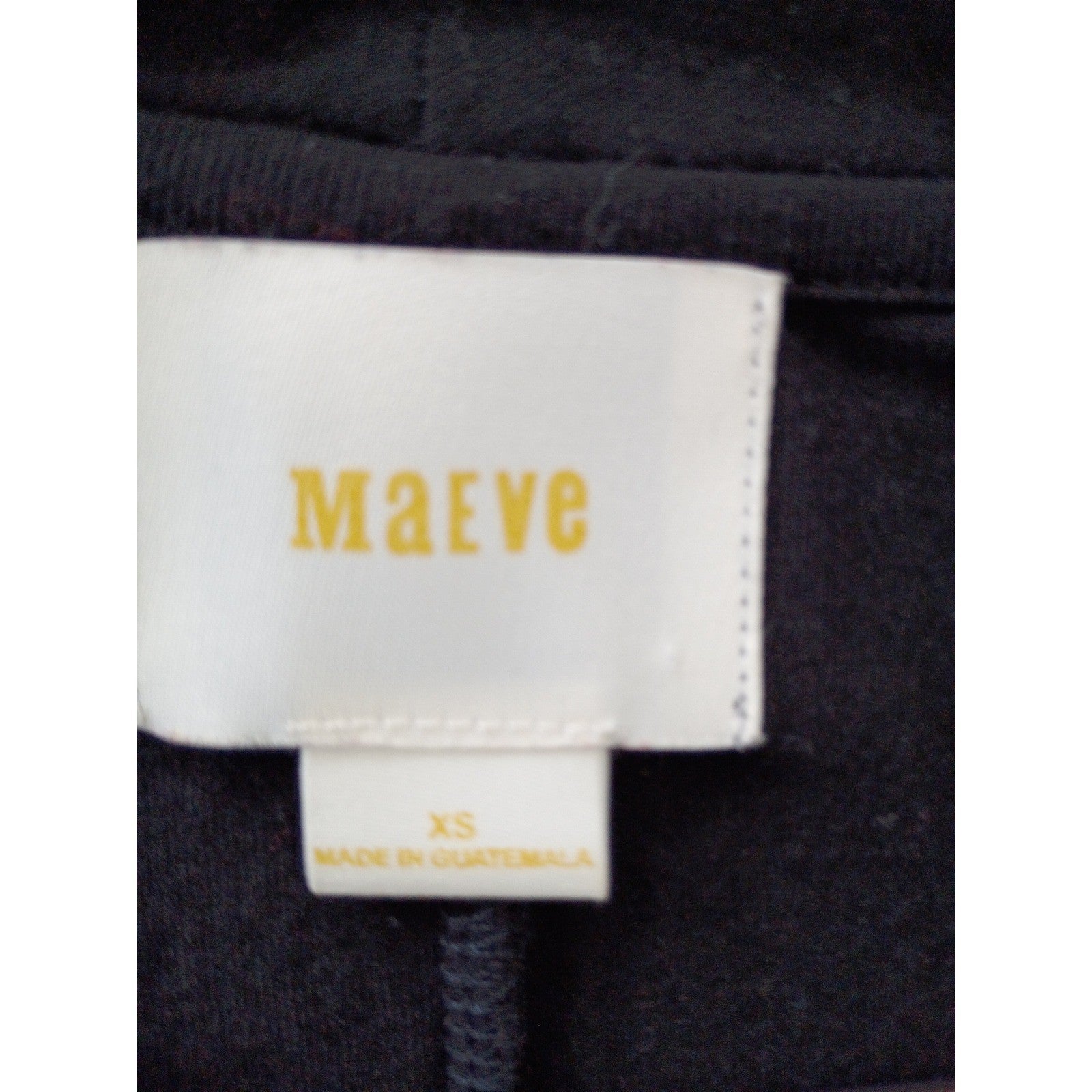 Maeve Anthropologie Black Ruched Draped V-Neck Long Sleeve Blouse S/M Minimalist