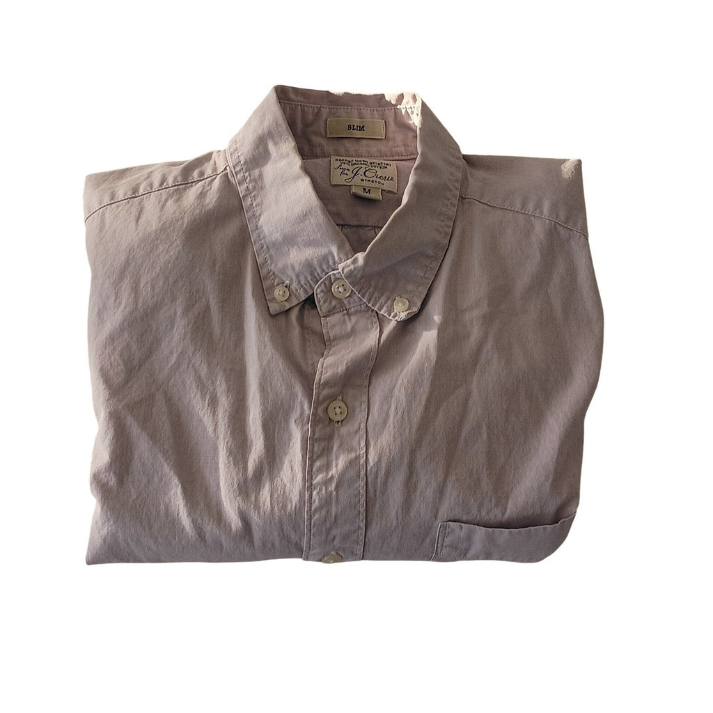 J.Crew Secret Wash Organic Cotton Slim Shirt Mens Medium Classic Easy