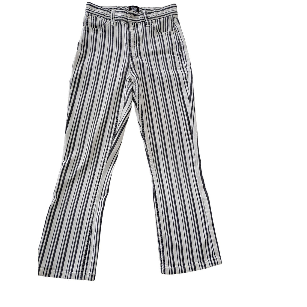 Urban Outfitters BDG Coastal Striped High Rise Straight Cropped Jeans 24