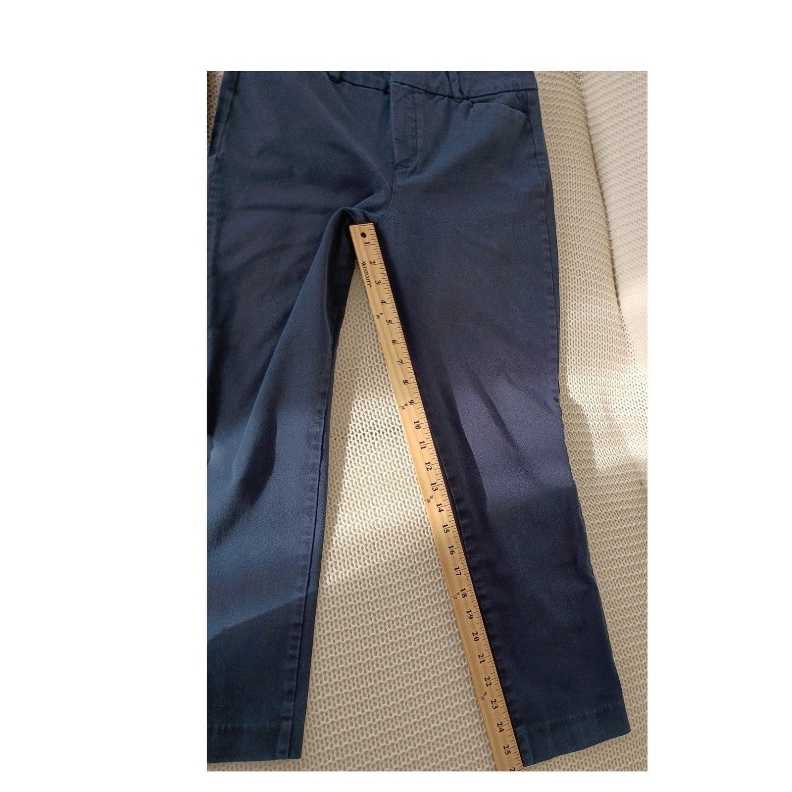 Old Navy Pixie High Rise Navy Blue Secret-Slim Pocket Ankle Pants Sz 10 31x26