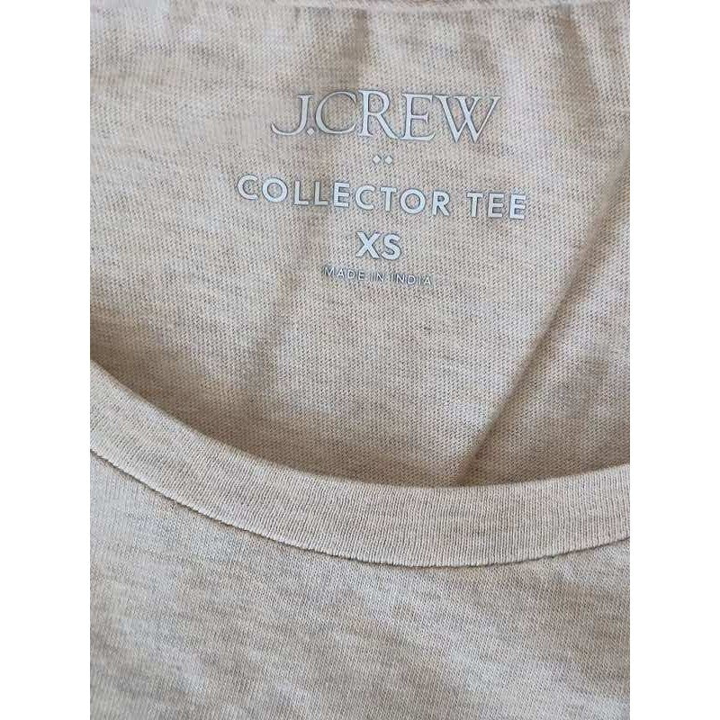 J.Crew NWT Collector Pumpkin Sequin Graphic Tee Shirt Beige 100% Cotton S