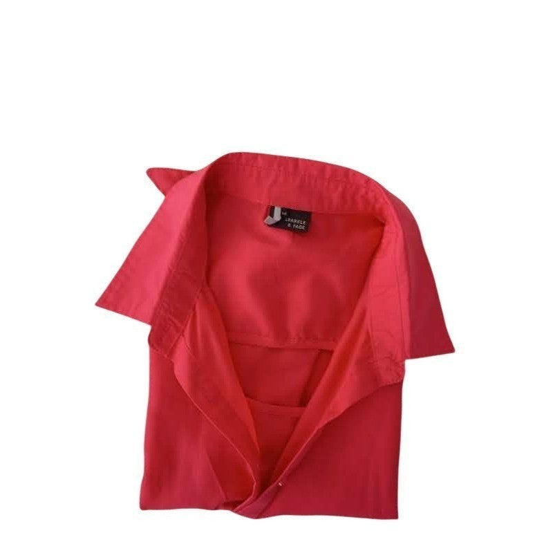 SPARKLE & FADE Coral Pink Sleeveless Tie Front Cutout Crop Top M Casual Chic