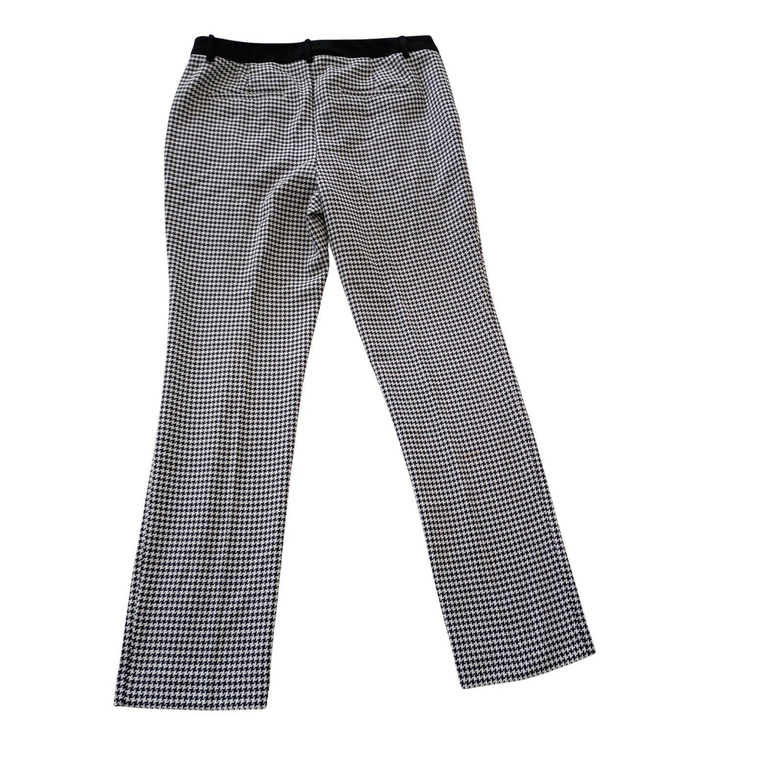 Calvin Klein Houndstooth Pants Black White Slim Fit 4 W30 x 28.5 Dress Trousser