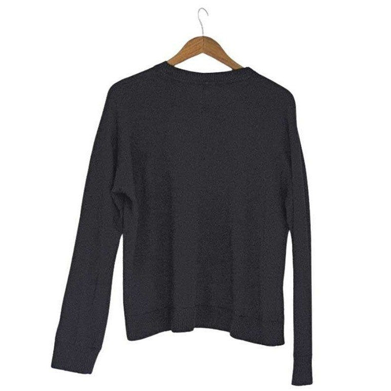 Everlane Black Crew Neck Long Sleeve Sweater Size Medium