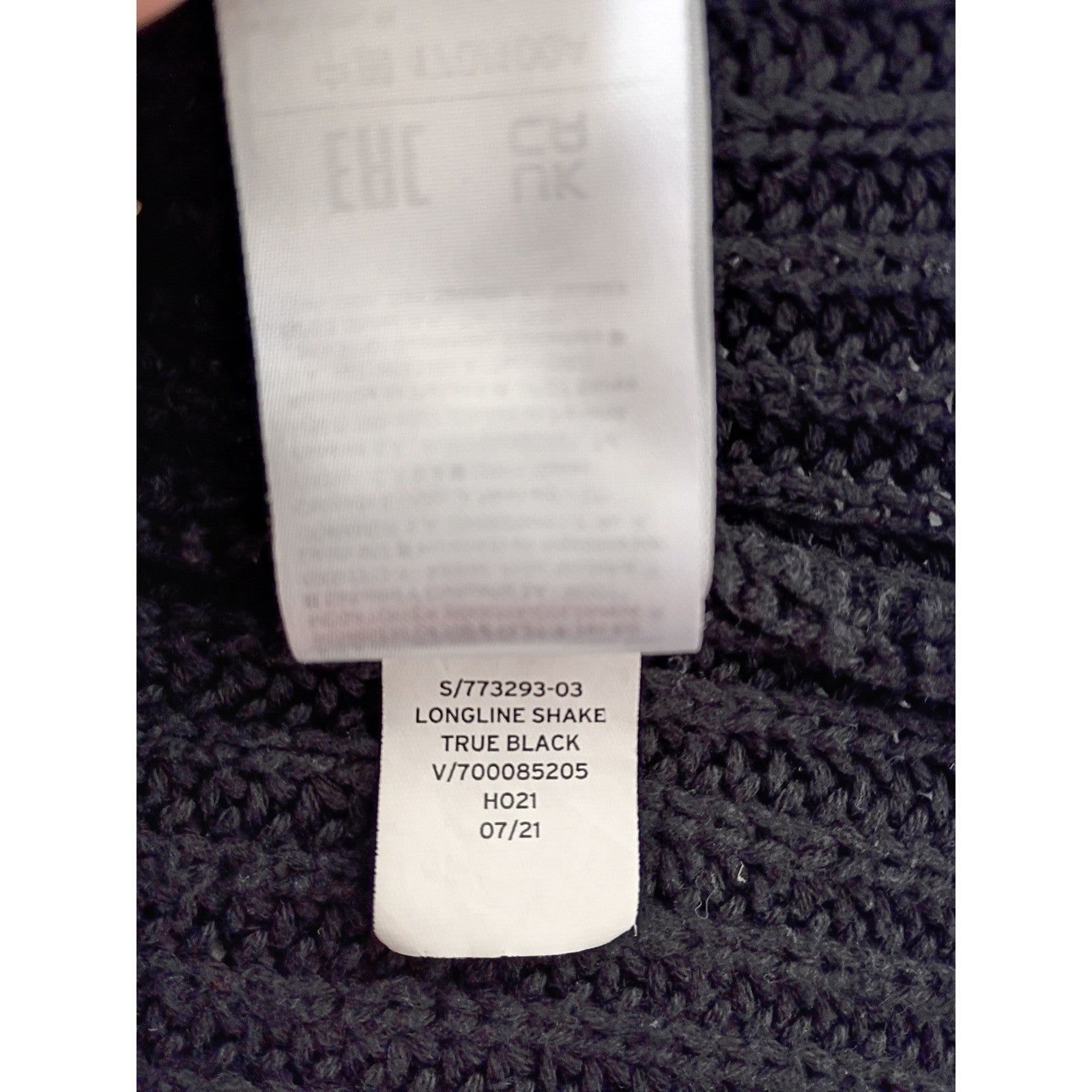 GAP 100% Cotton True Black L Longline Shawl Collar Cardigan Sweater Minimalist