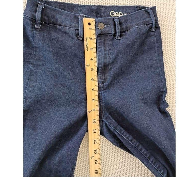 Gap 1969 High Rise Flare Jeans Dark Wash Denim Womens Blue Wide Leg 27x31