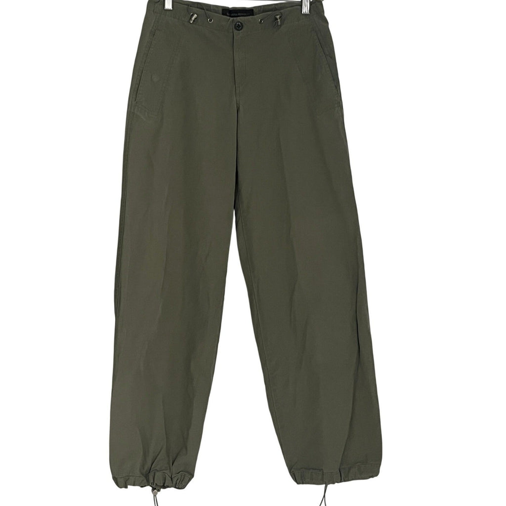Banana Republic Olive Green Cargo Pants Drawstring Cropped Leg Size Fit 26)