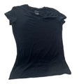 Mossimo Black Cotton V Neck Short Sleeve Basic Tee Shirt Womens Small