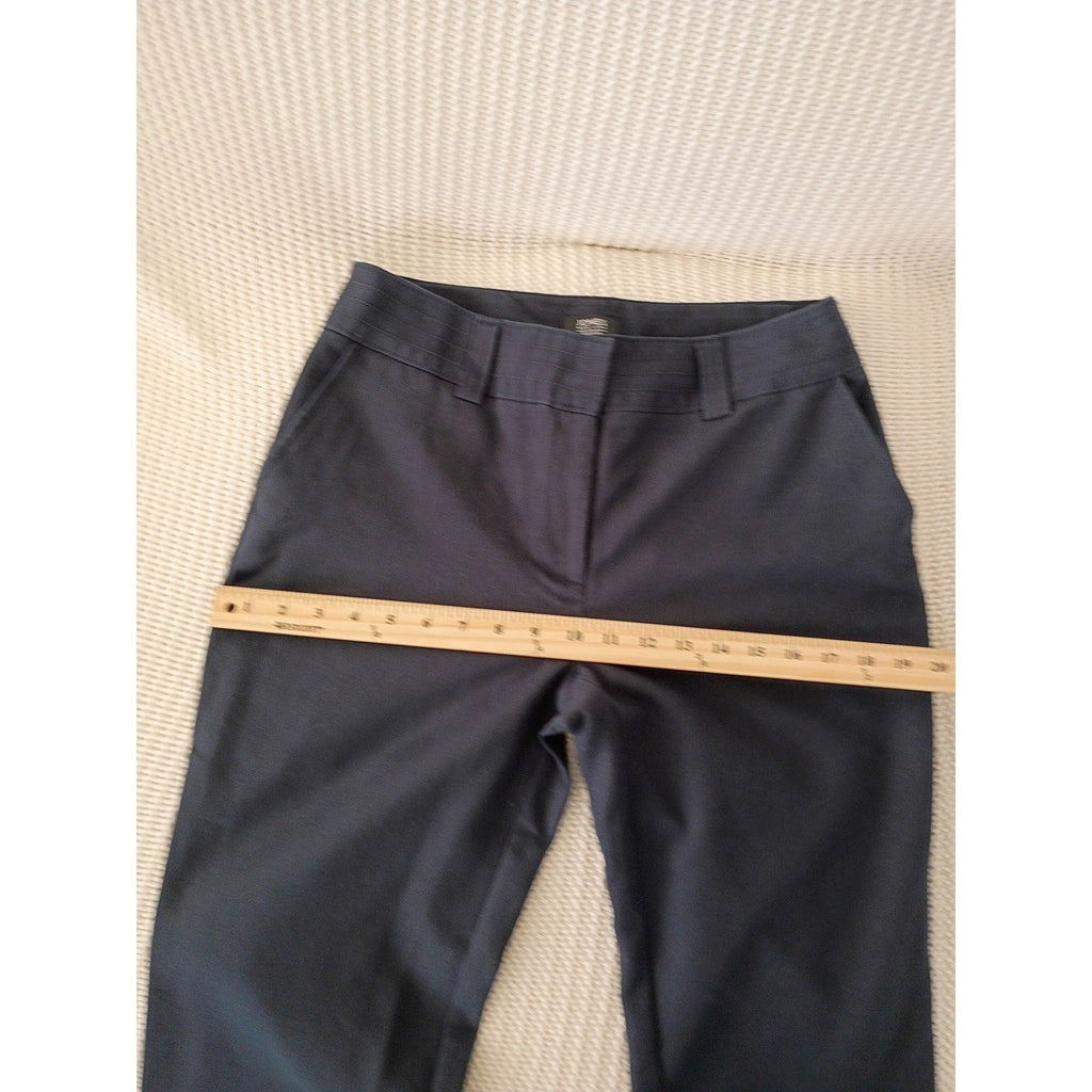 Jones New York Signature Dress Pants Navy Straight Stretch W28-29 NWOT