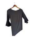 Lilly Pulitzer Black Pima Cotton Modal Bell Sleeve Keyhole Back Top S Made Peru