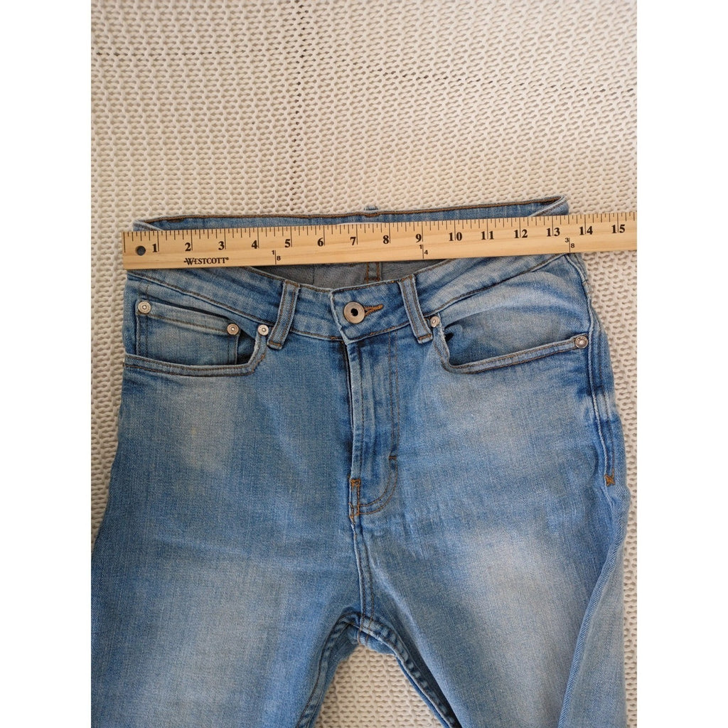 Zara Vintage Fade Slim Straight Jeans Mens 26x27 Distressed Denim