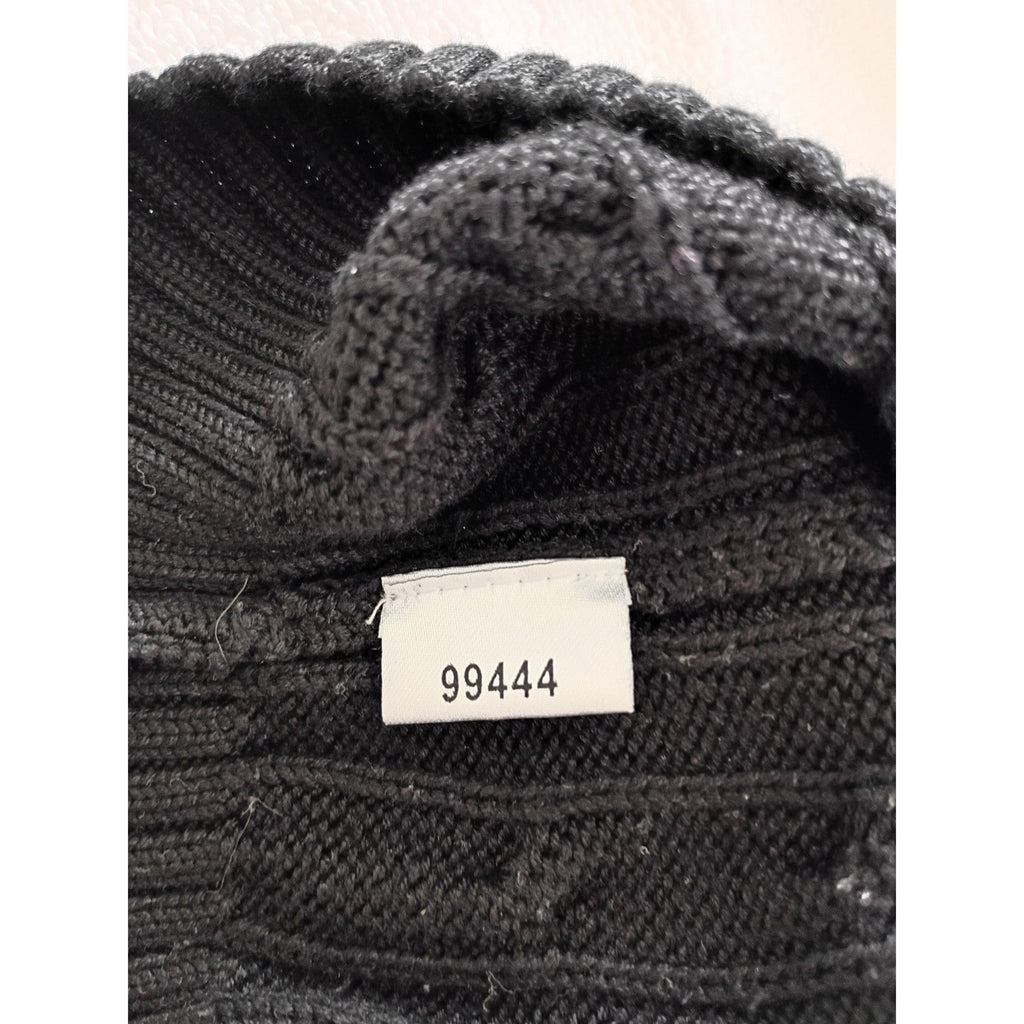 Ann Taylor Black Cable Knit 75% Silk Sweater Top Size S