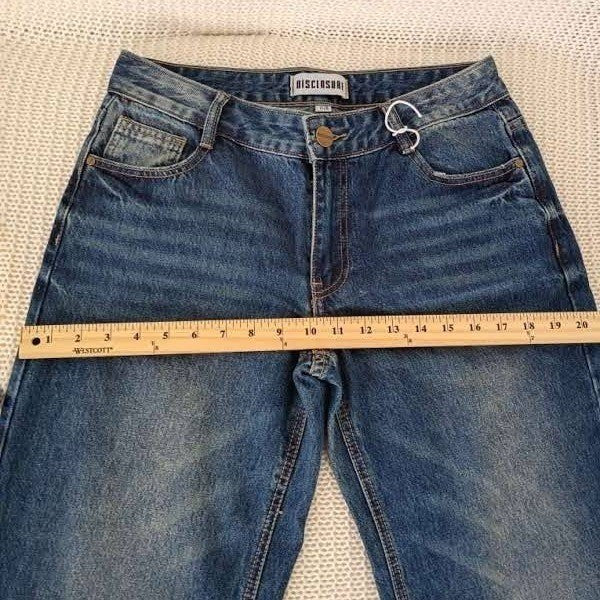 Disclosure High Rise Wide Leg Jeans 31x30 Medium Wash Blue Denim NWOT