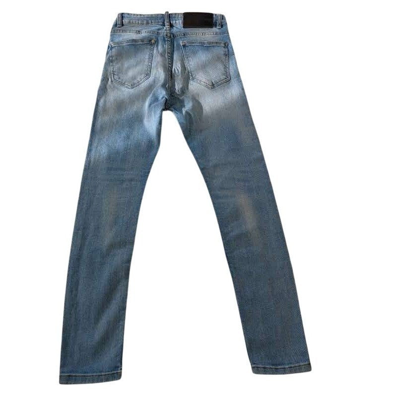 Zara Vintage Fade Slim Straight Jeans Mens 26x27 Distressed Denim