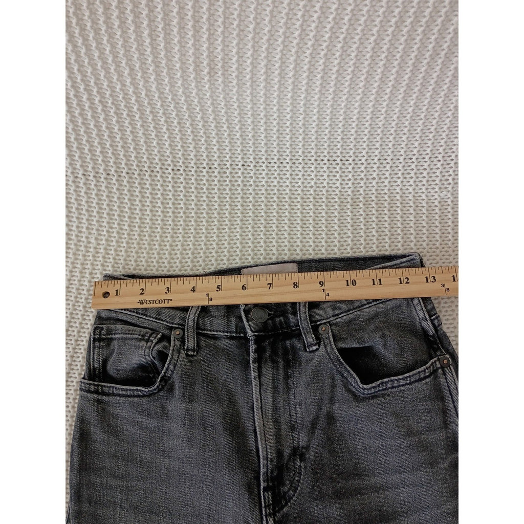 ZARA High Waisted Skinny Jeans Faded Black Denim 2 US 24x27 Sculpting
