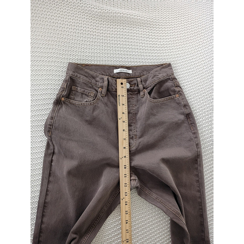 Mocha Brown High Rise Bootcut Flare Jeans 26x33 Long Inseam Denim PacSun