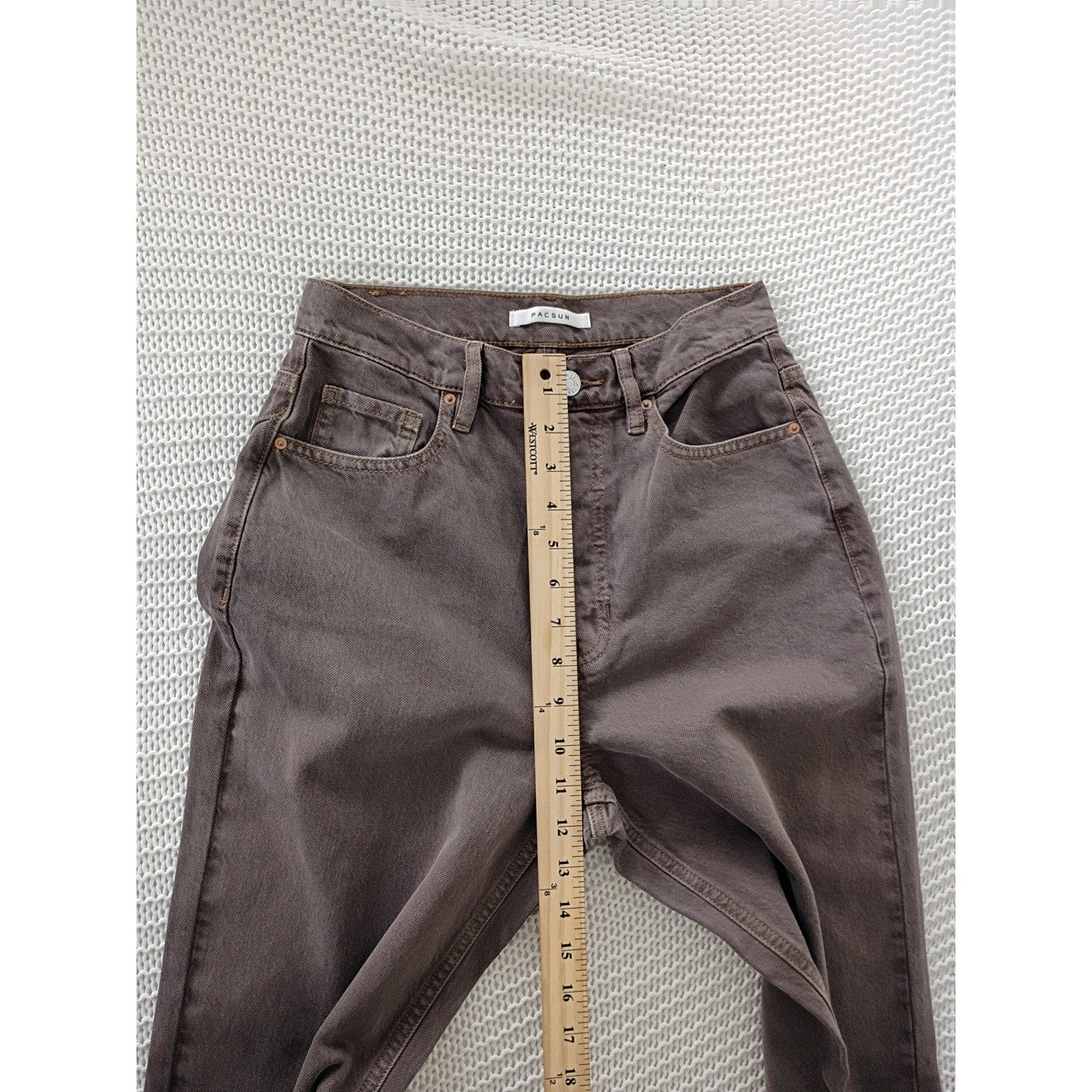 Mocha Brown High Rise Bootcut Flare Jeans 26x33 Long Inseam Denim PacSun