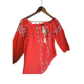 Abercrombie & Fitch NWT 100% Cotton Red Embroidered Peasant Top S Boho