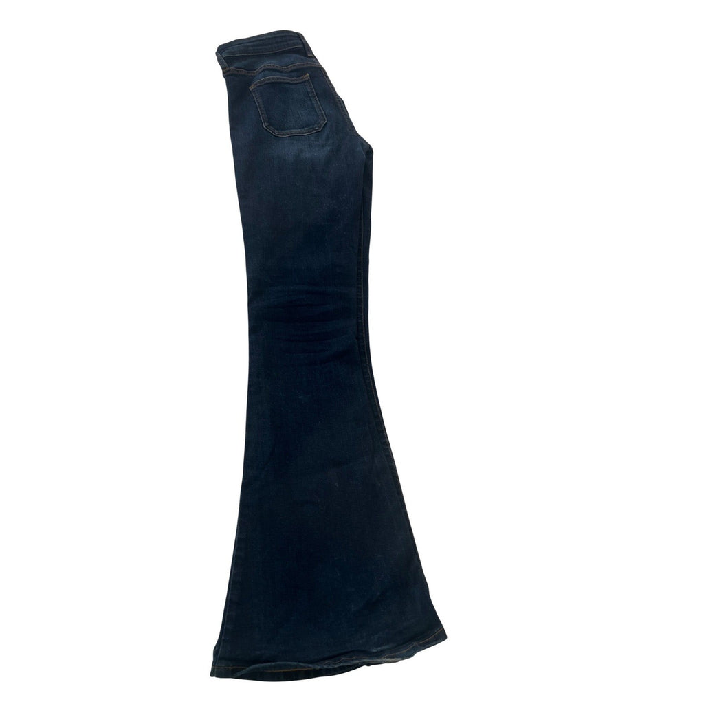 GUESS Dark Wash Flare Jeans Women Mid Rise Stretch Denim; TALL - In Seam 32"