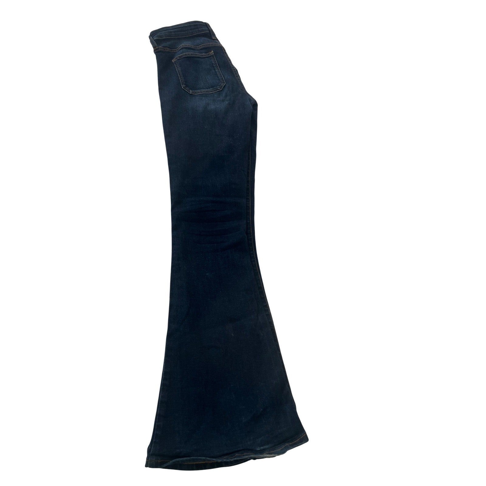 GUESS Dark Wash Flare Jeans Women Mid Rise Stretch Denim; TALL - In Seam 32"