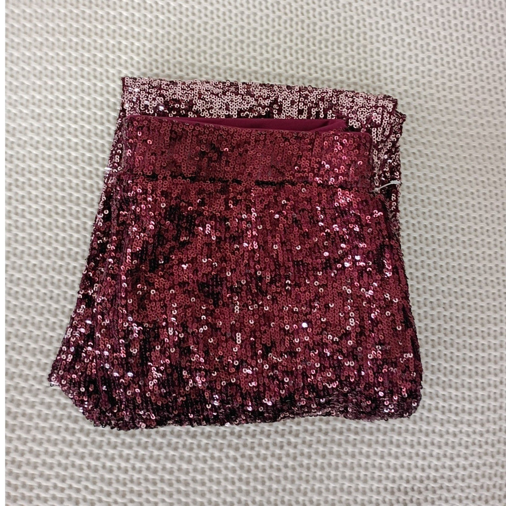 Cable & Gauge Burgundy Sequin Ombre Pants Womens S Party NWOT
