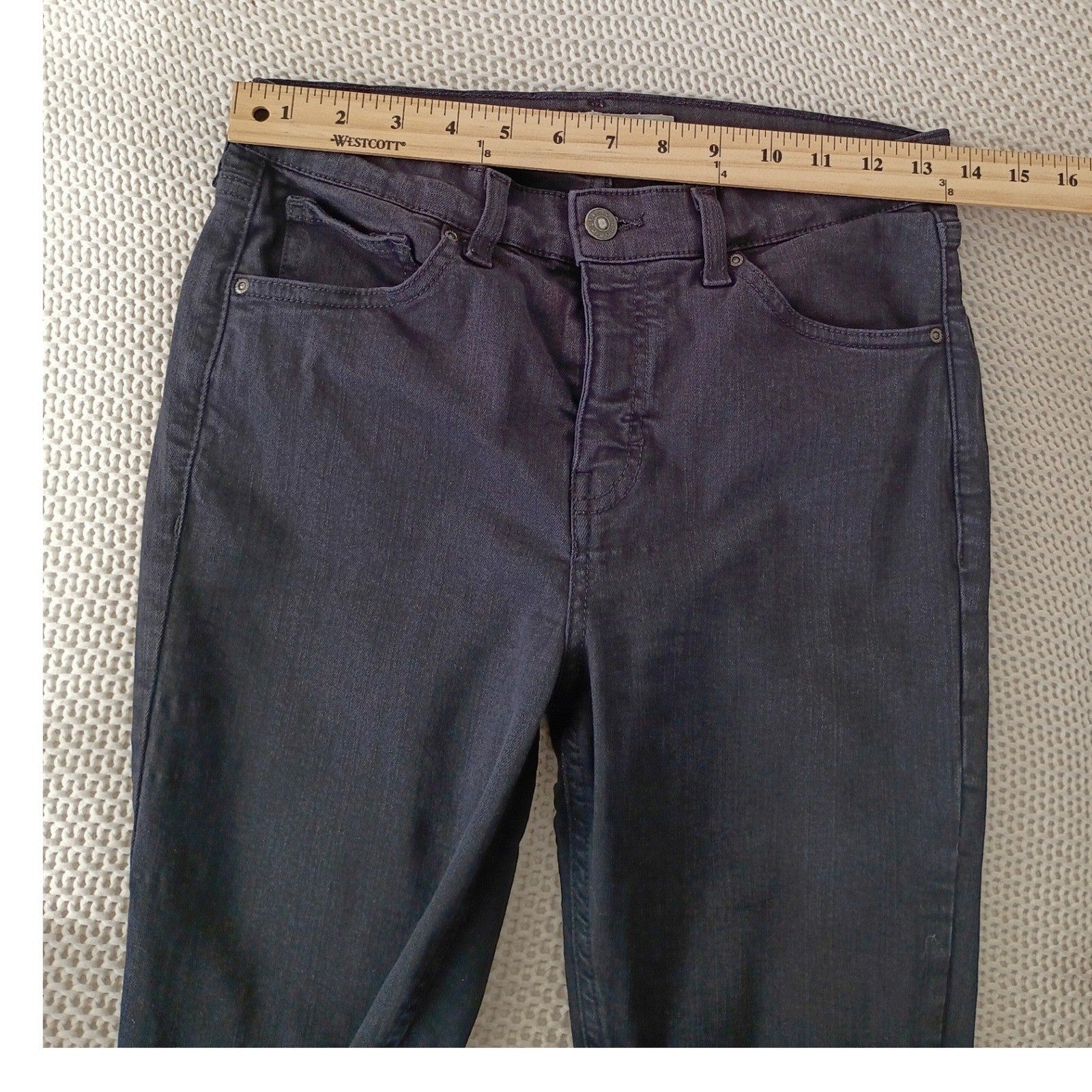 Topshop Moto Jamie High Rise Ankle Grazer Jeans 28x26 Charcoal Gray Skinny