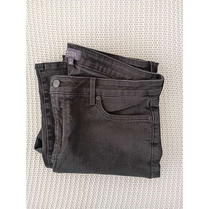 NYDJ Barbara Bootcut Jeans Black Lift Tuck Womens 14