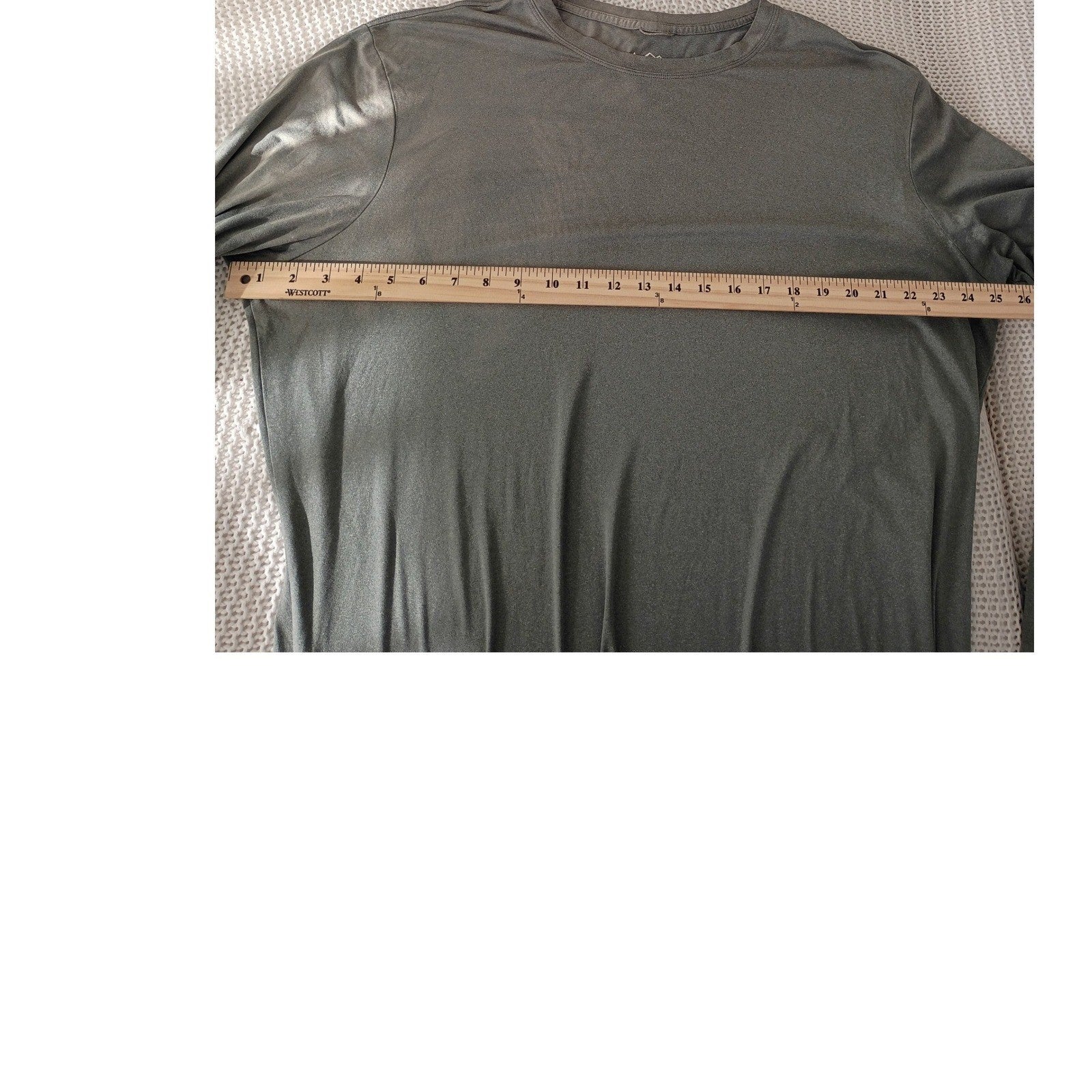 REI Co-op Mens Long Sleeve T-Shirt Gray XL Polyester Spandex Outdoor Adventure