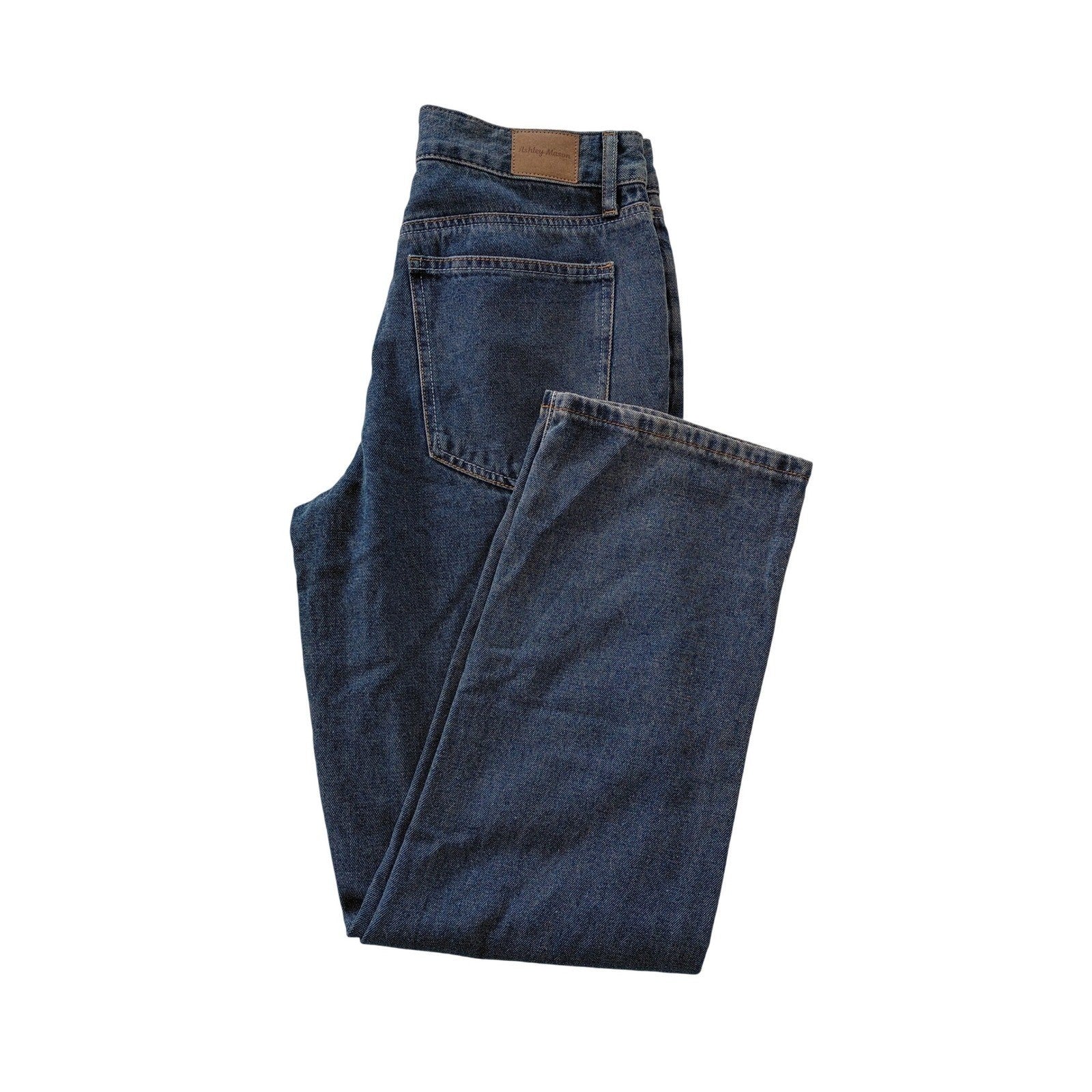 Ashley Mason Premium Women Jeans Blue Wash Size 3 26 Straight Leg Denim