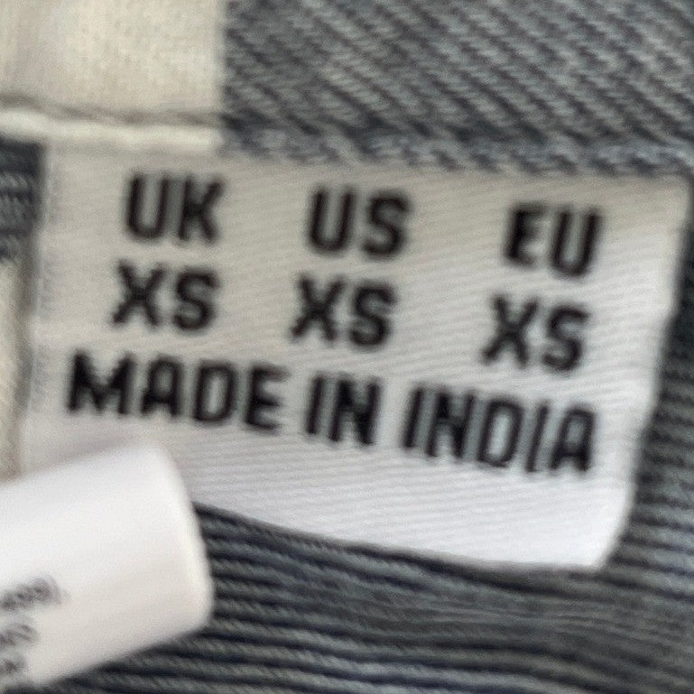 F&F 100% Cotton Sleep Dream Relax Blue White Stripe Button Up Shirt Tunic Fits S