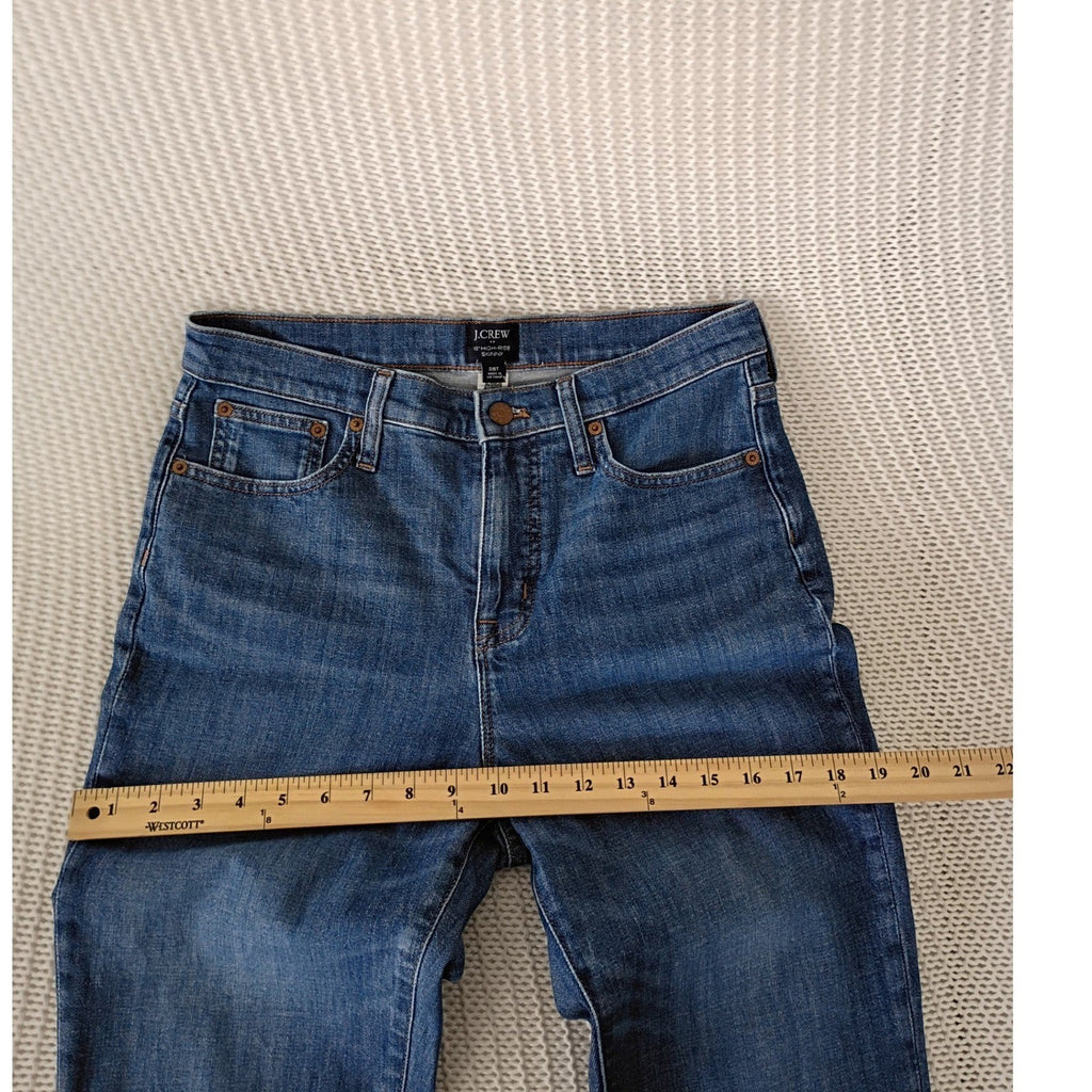 J.Crew Re-Imagined High Rise Skinny Jeans Medium Wash Blue 28Tx30 Tall Denim