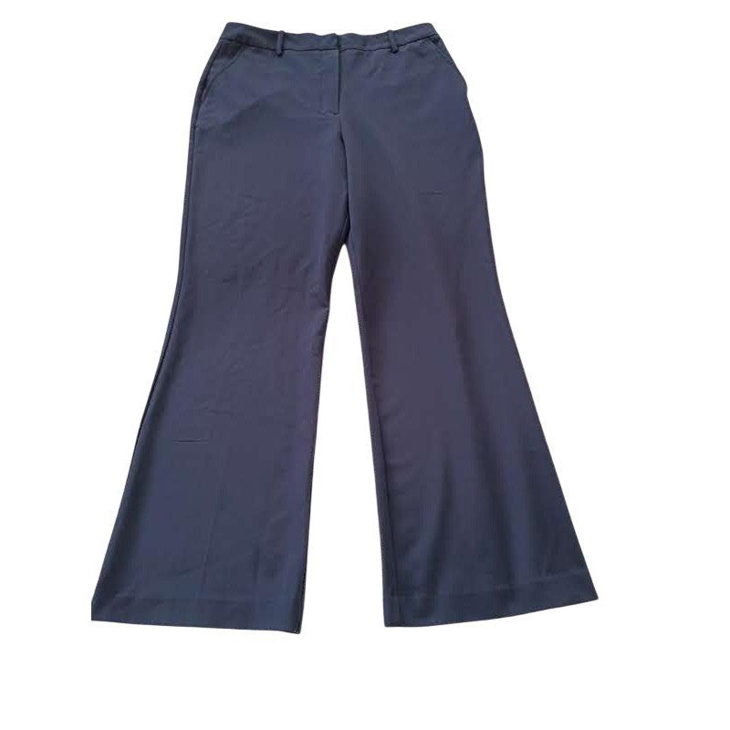 Worthington Wide Leg Trousers Navy Work Pants Womens 12 Fits W 29-31