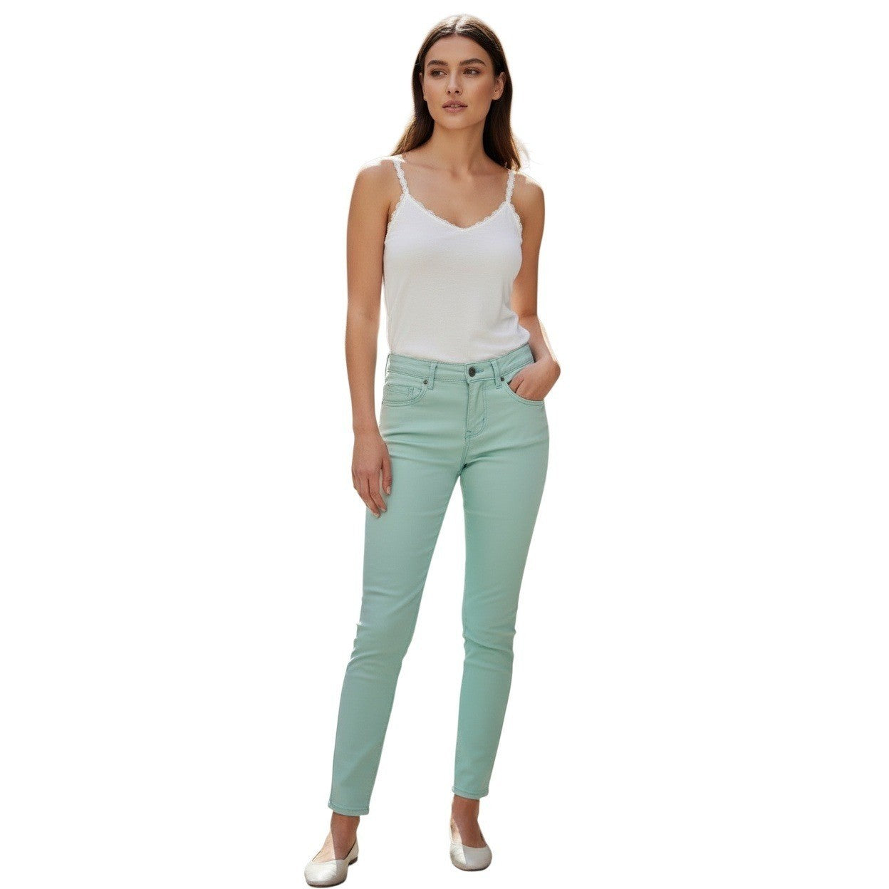 Calvin Klein Mint Skinny Pants Womens 27x26 Clean Girl Spring Trousers
