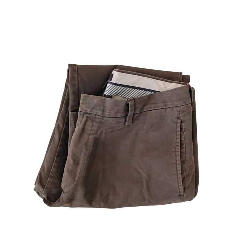 Banana Republic Gavin Chino Pants Mens 32x32 Flat Front Khaki Casual-100% Cotton