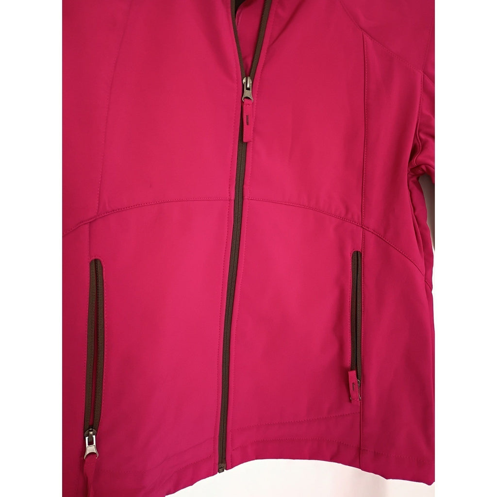 Free Country Womens Softshell Jacket Magenta Pink Fleece Lined Size M RN 82608